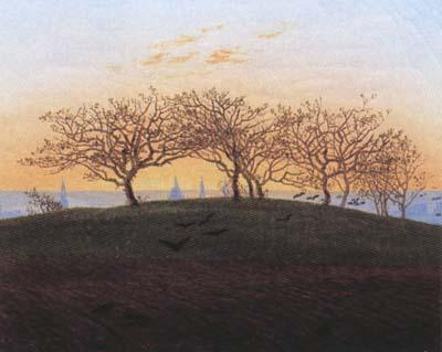 Caspar David Friedrich Hills and Ploughed Fields near Dresden (mk10) oil painting image